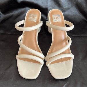 DV by Dolce Vita Cream Strappy Heels